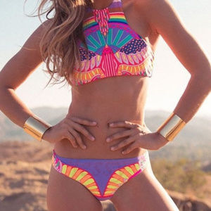 Multicolor aztec bikini set